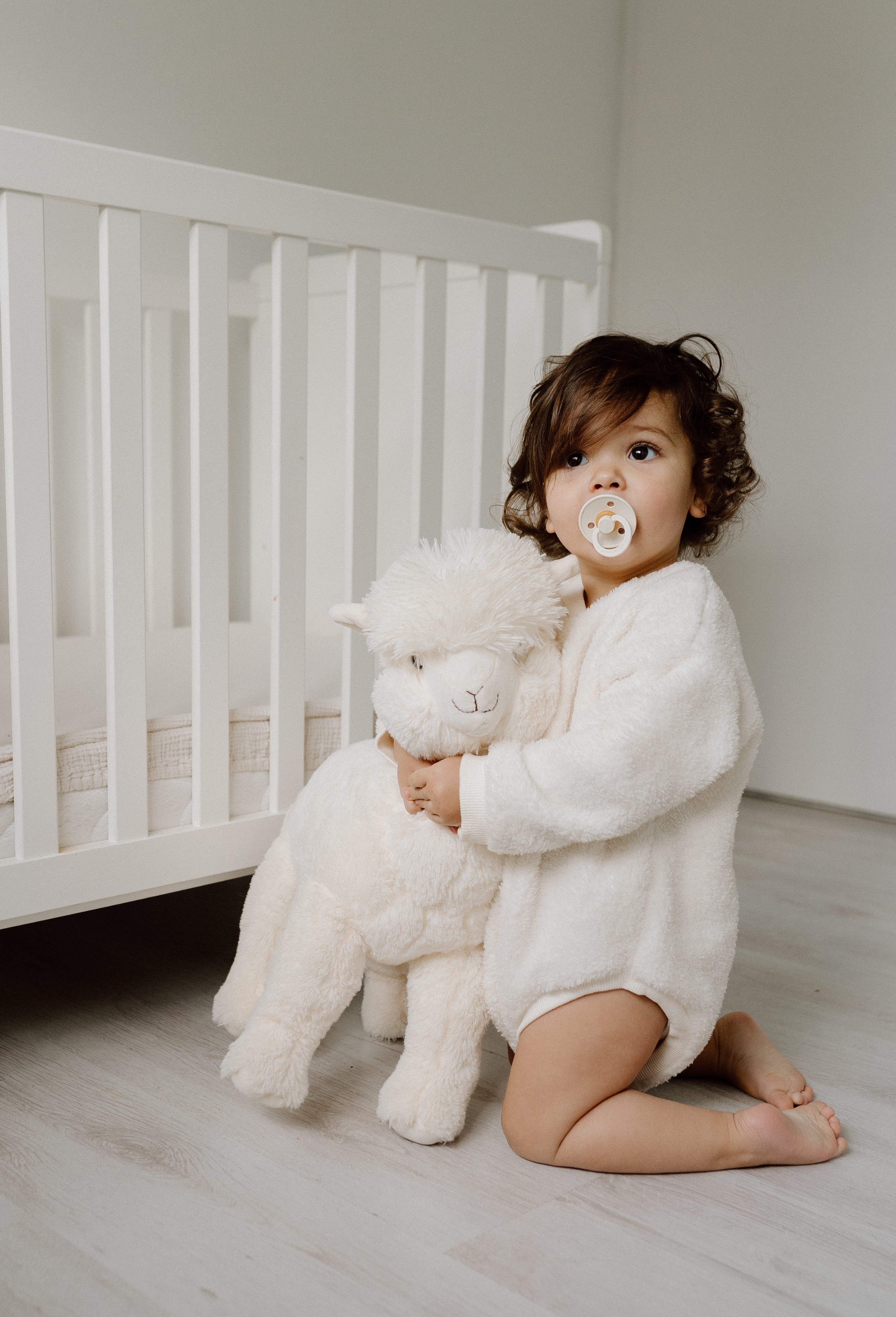 Teddy Romper Ecru