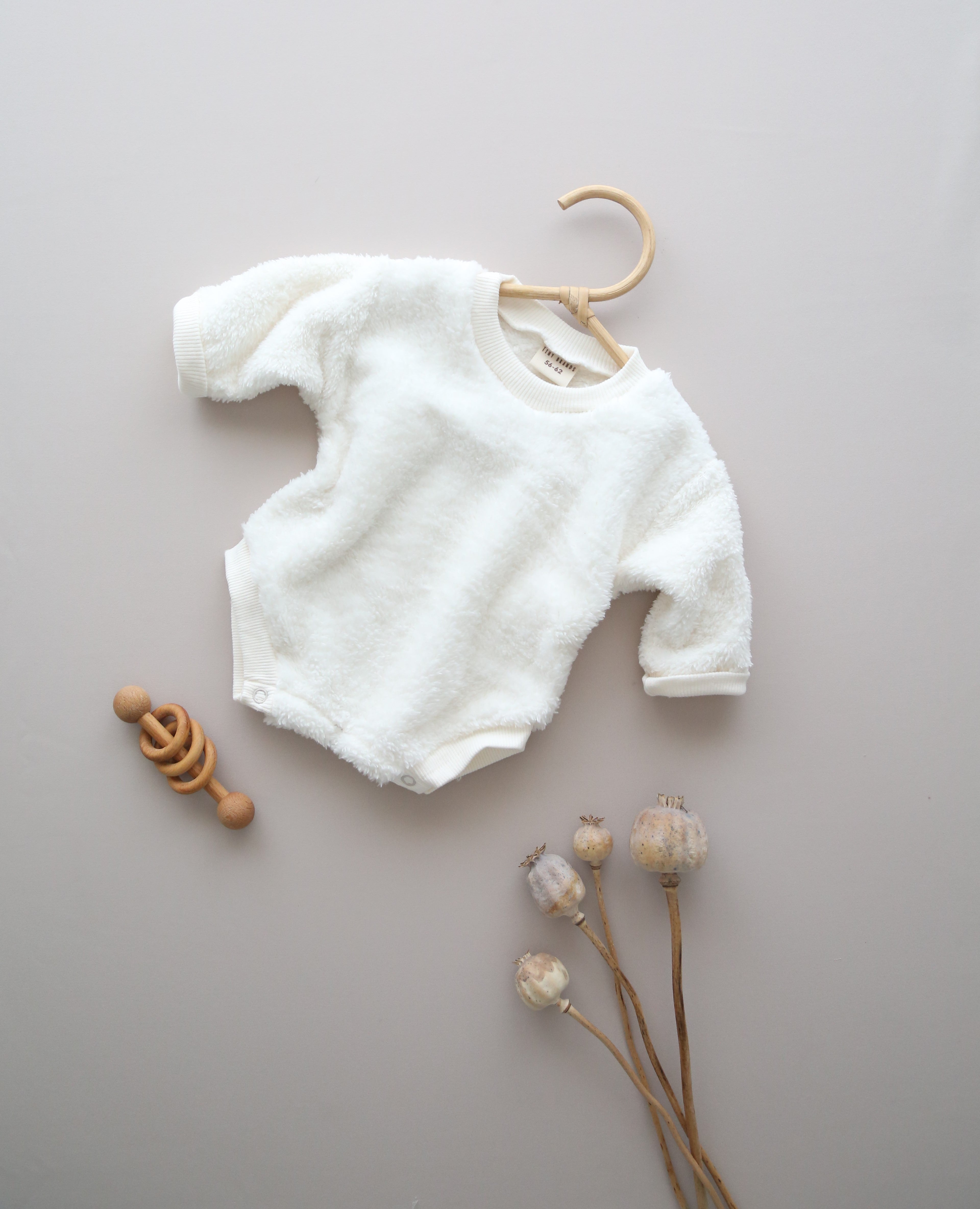 Teddy Romper Ecru